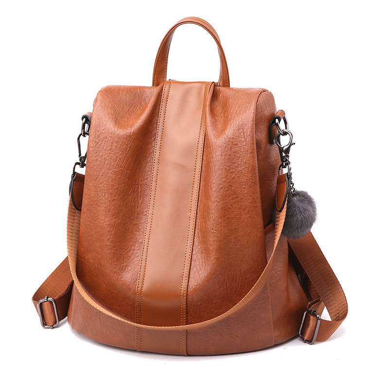Foto 1 | Mochila Huoguo Impermeable De Nylon Escolar Marrón Grande - Venta Internacional.