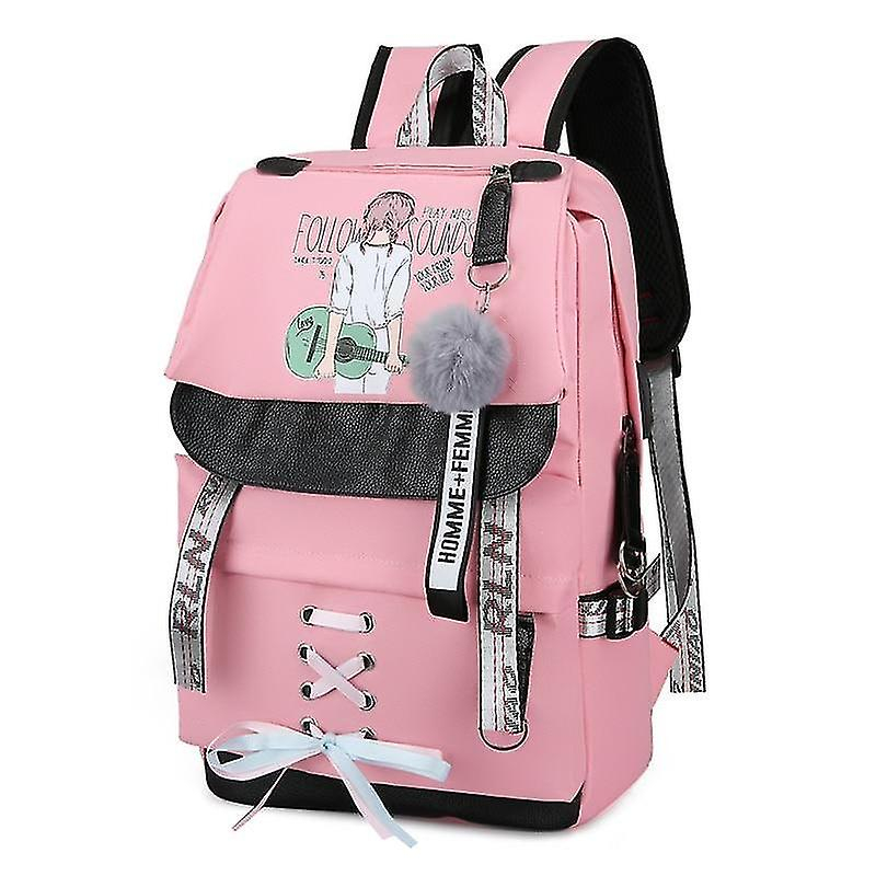 Foto 4 pulgar | Mochila Huoguo Canvas School Para Niñas Adolescentes De 0,8 Kg - Venta Internacional.