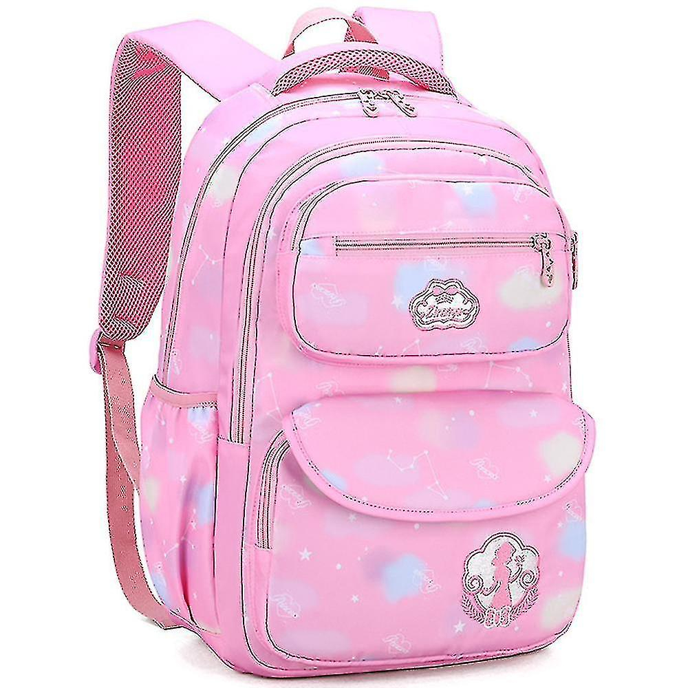 Foto 2 pulgar | Mochila Huoguo De Nylon Rosa Impermeable Para Niñas De 8 A 13 Años - Venta Internacional.