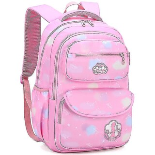 Foto 1 | Mochila Huoguo De Nylon Rosa Impermeable Para Niñas De 8 A 13 Años - Venta Internacional.