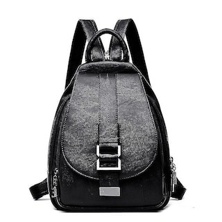 Foto 2 | Mochila Huoguo Vintage De Cuero Para Mujer Escolar 20-35l - Venta Internacional.