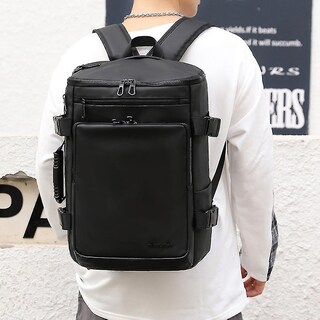 Foto 4 | Mochila Huoguo Para Hombre De Gran Capacidad Para Viajes De Negocios, Color Negro - Venta Internacional.