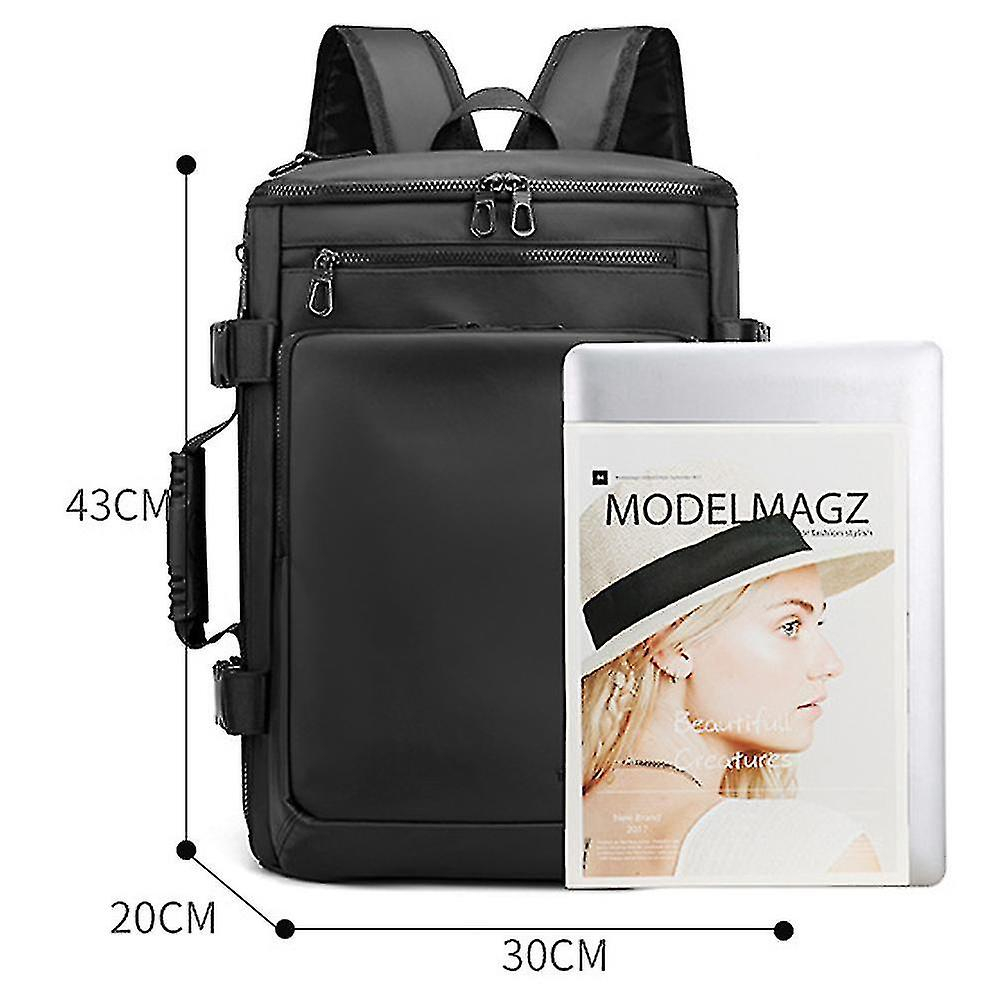 Foto 6 pulgar | Mochila Huoguo Para Hombre De Gran Capacidad Para Viajes De Negocios, Color Negro - Venta Internacional.