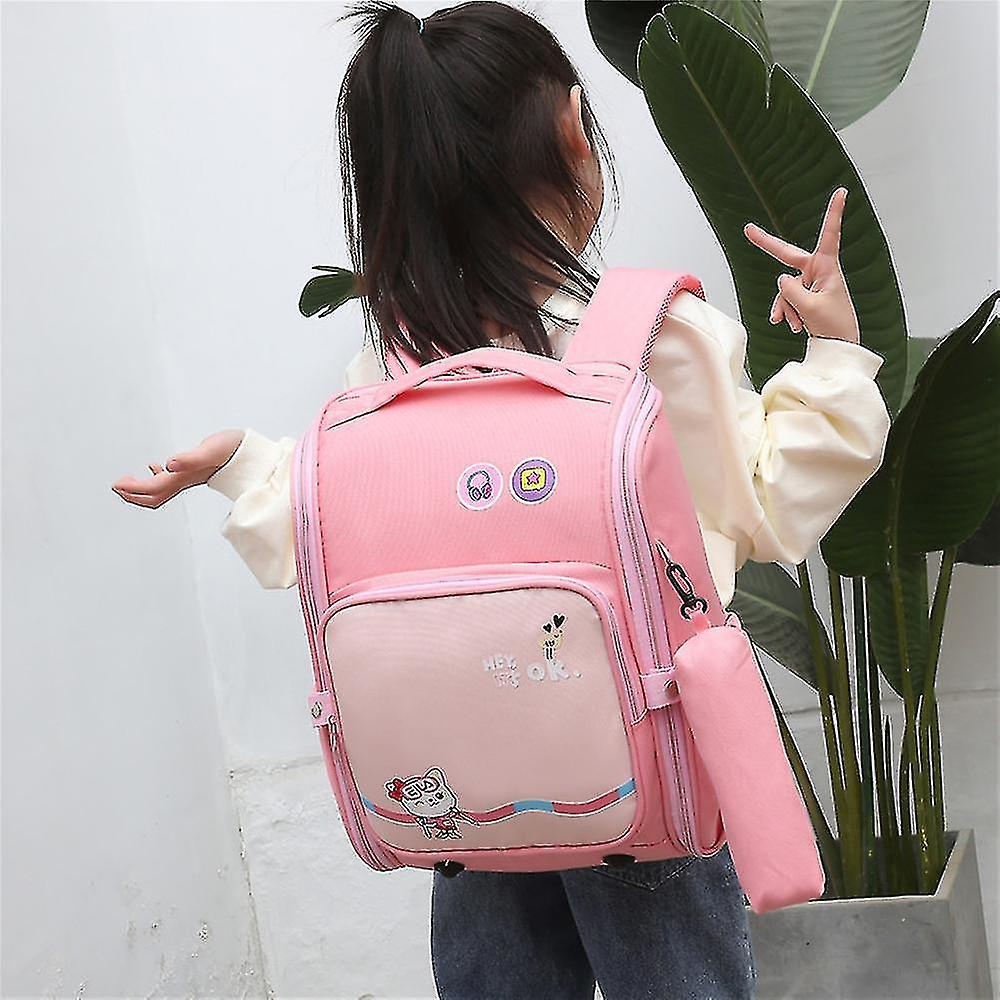 Foto 3 pulgar | Mochila Huoguo, Escuela Primaria, Espacio Integrado, Plegable, Hermano - Venta Internacional.