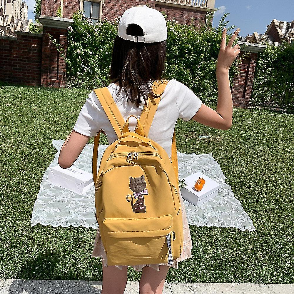 Foto 3 pulgar | Mochila Huoguo Cute School Para Mujer De Lona De Alta Capacidad - Venta Internacional.
