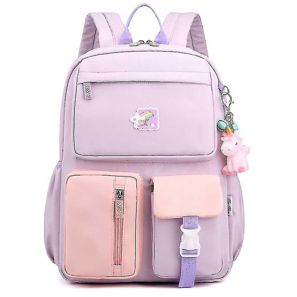 Foto 2 pulgar | Mochila Huoguo Púrpura Impermeable Ligera Para Estudiantes - Venta Internacional.