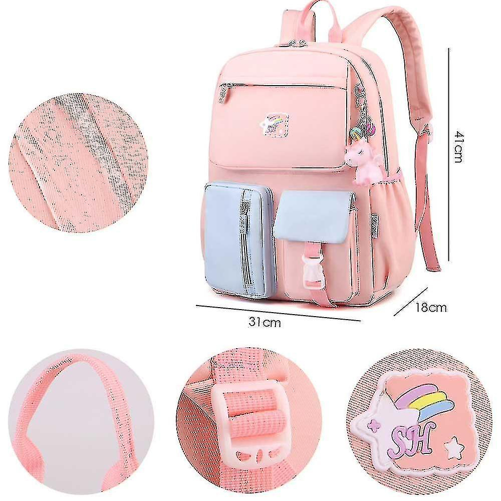Foto 4 pulgar | Mochila Huoguo Púrpura Impermeable Ligera Para Estudiantes - Venta Internacional.