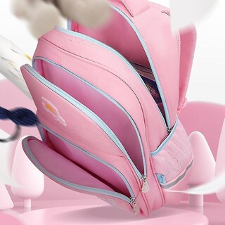 Foto 2 | Mochila Huoguo Frozen Para Niñas De 1 A 5 Grados, Impermeable, Azul Marino - Venta Internacional.
