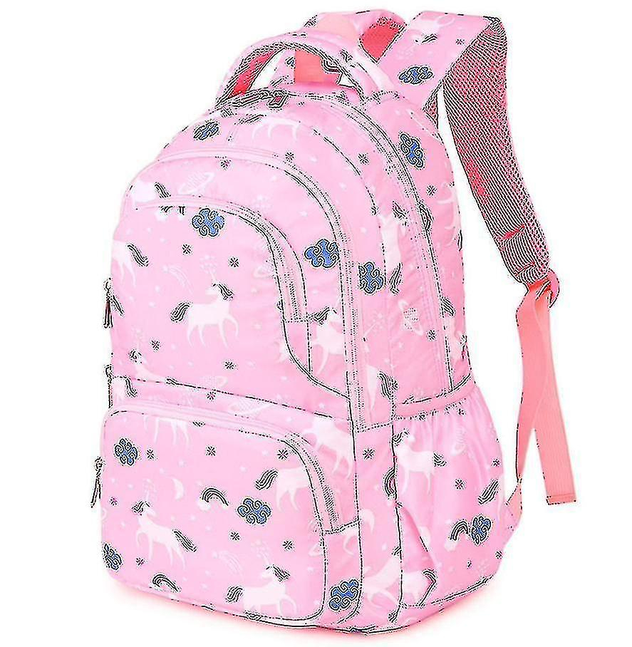 Foto 3 pulgar | Mochila Huoguo Con Dibujos Animados De Unicornio Para Niñas, Lona Negra, 0,75 K - Venta Internacional.