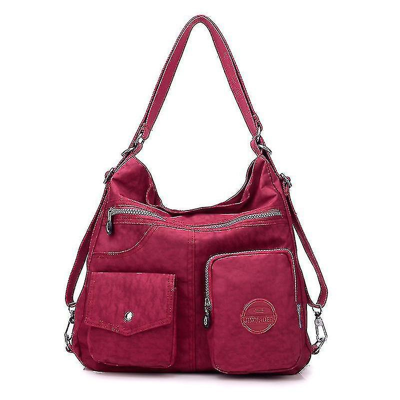 Foto 3 pulgar | Mochila Huoguo Impermeable De Nylon Para Mujer Morada - Venta Internacional.