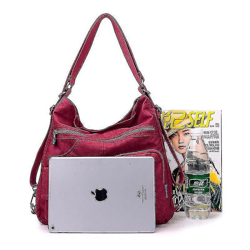 Foto 5 pulgar | Mochila Huoguo Impermeable De Nylon Para Mujer Morada - Venta Internacional.
