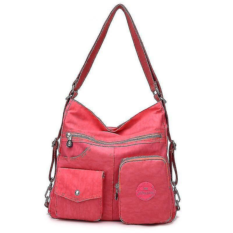 Foto 6 pulgar | Mochila Huoguo Impermeable De Nylon Para Mujer Morada - Venta Internacional.