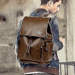 Foto 2 | Mochila Huoguo, Casual, Multifunción, Para Portátil, De Piel Sintética, Para Hombre - Venta Internacional.