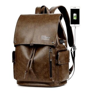 Foto 3 | Mochila Huoguo, Casual, Multifunción, Para Portátil, De Piel Sintética, Para Hombre - Venta Internacional.