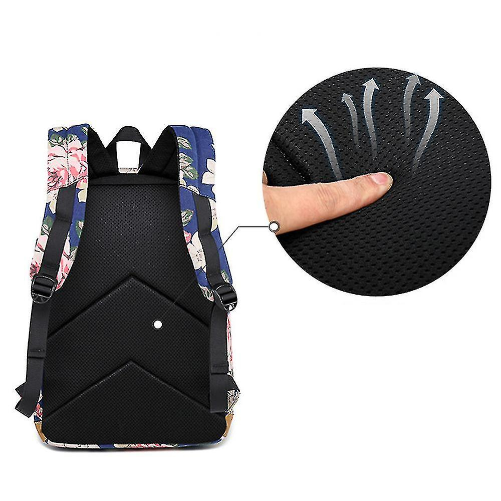 Foto 4 pulgar | Mochila Huoguo Mochila Escolar De Lona Con Estampado Usb De Tres Piezas - Venta Internacional.