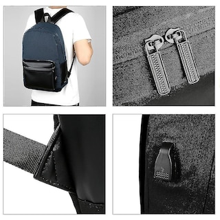 Foto 3 | Mochila Huoguo Para Viajar Al Trabajo, Computadora Con Carga Usb, Negra - Venta Internacional.