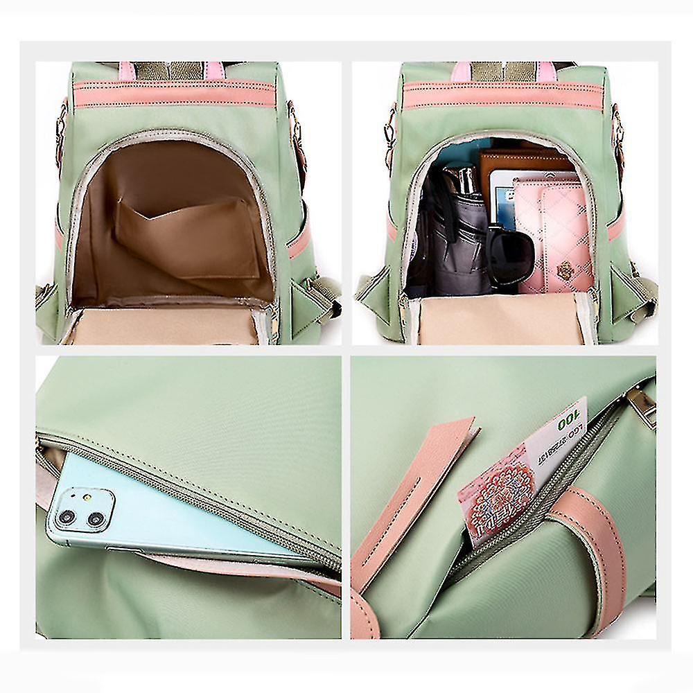 Foto 5 pulgar | Mochila Huoguo Mujer Compras Tela Oxford Verde 29x11x33 - Venta Internacional.