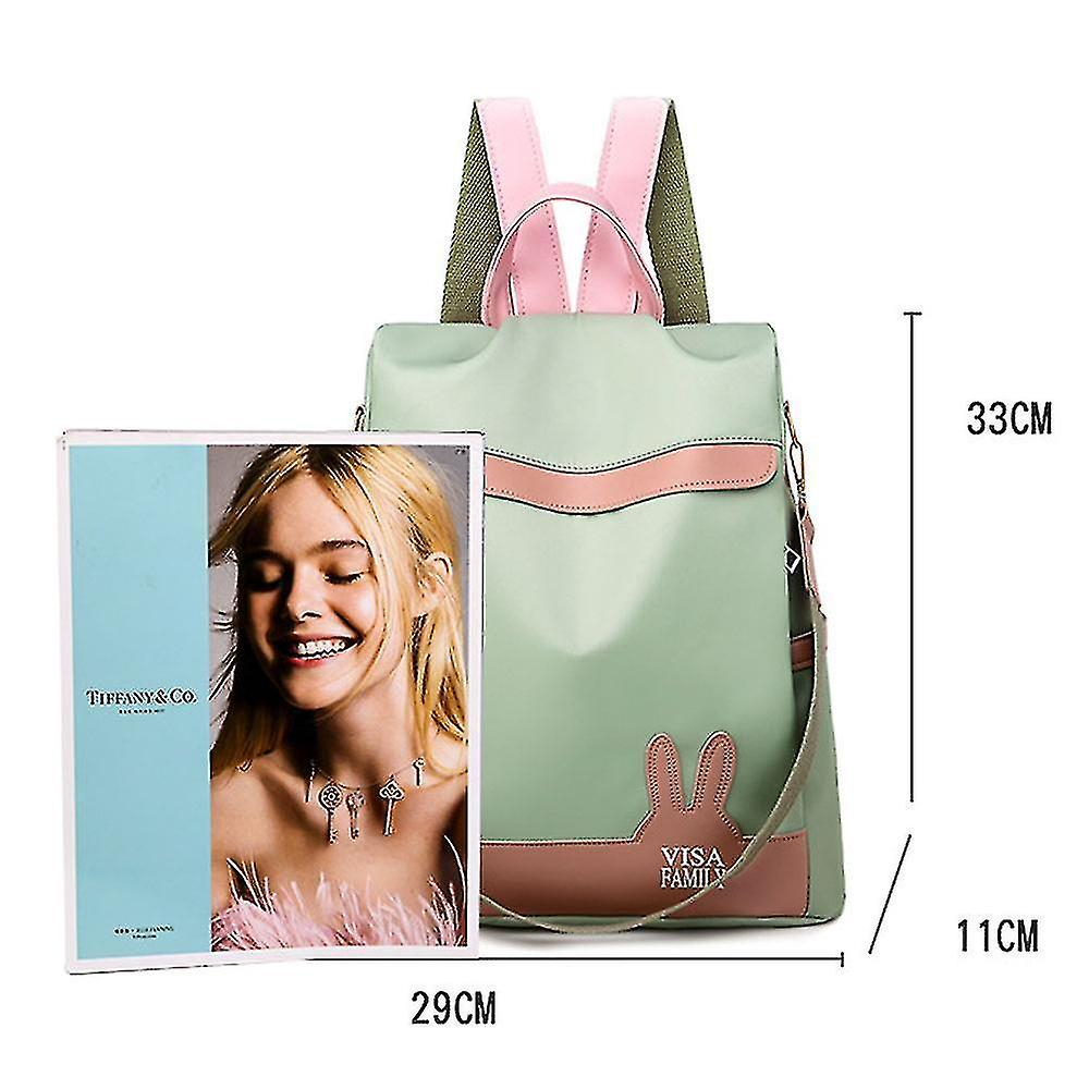 Foto 6 pulgar | Mochila Huoguo Mujer Compras Tela Oxford Verde 29x11x33 - Venta Internacional.