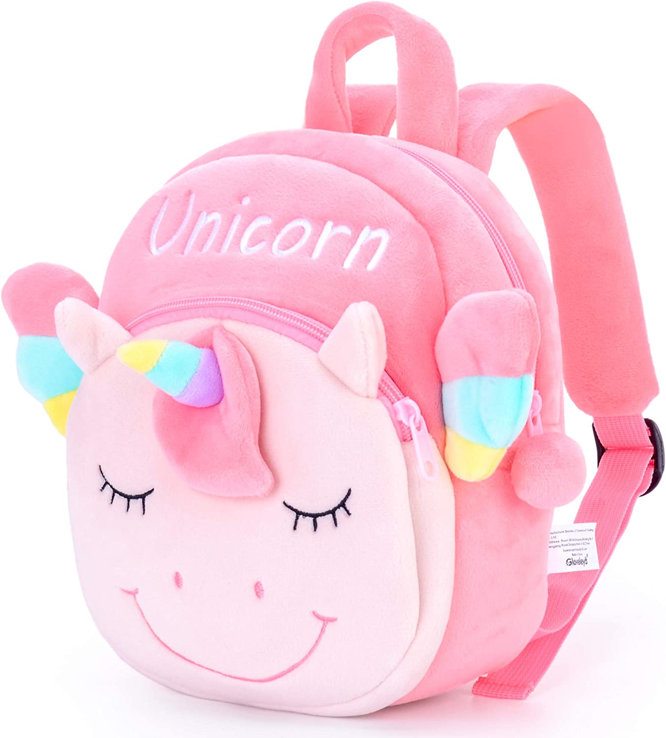 Foto 3 pulgar | Mochila Huoguo De Peluche Con Forma De Unicornio Para Niñas Y Niños, Rosa, 23 Cm - Venta Internacional.
