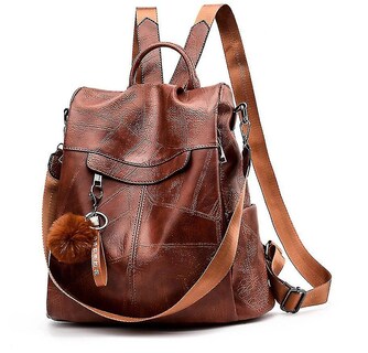Foto 2 | Mochila Huoguo Para Mujer, Bandolera, Moderna, Piel Sintética, Roja - Venta Internacional.
