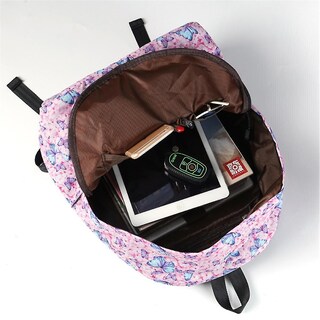 Foto 2 | Mochila Huoguo Outdoor De Poliéster Con Estampado De Mariposas 30x17x40cm - Venta Internacional.