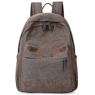 Foto 1 | Mochila Casual Huoguo Para Mujer, De Lona, Color Café - Venta Internacional.