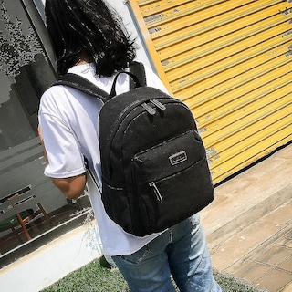 Foto 2 | Mochila Casual Huoguo Para Mujer, De Lona, Color Café - Venta Internacional.