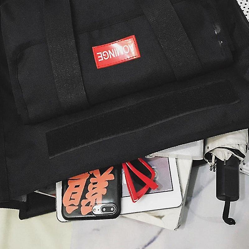 Foto 6 pulgar | Mochila Huoguo De Nylon De Gran Capacidad, Deportiva, Viaje, Negra - Venta Internacional.