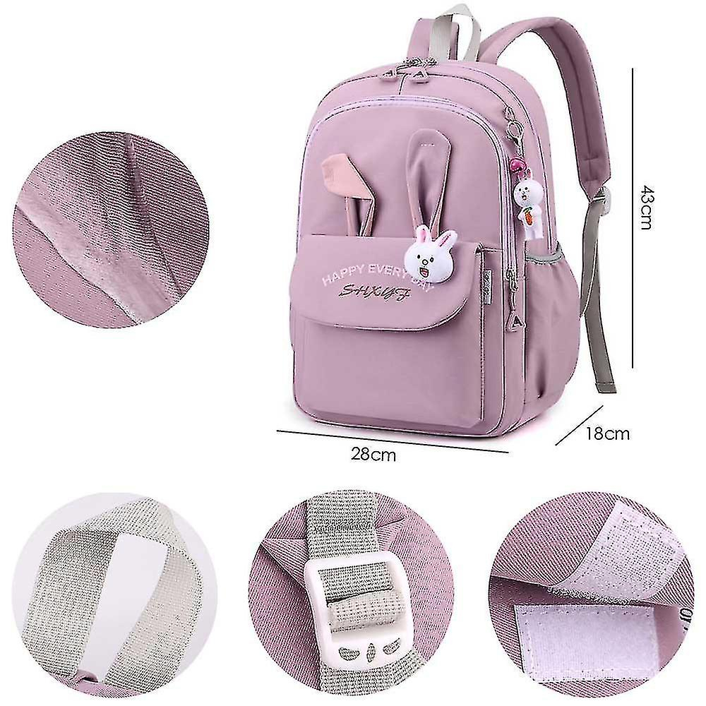 Foto 6 pulgar | Mochila Huoguo Bonita Mochila Clásica Resistente Al Agua, Color Morado - Venta Internacional.