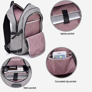 Foto 5 | Mochila Hi Caltion Para Portátil, Impermeable, De Viaje, 17 Pulgadas, Azul - Venta Internacional.