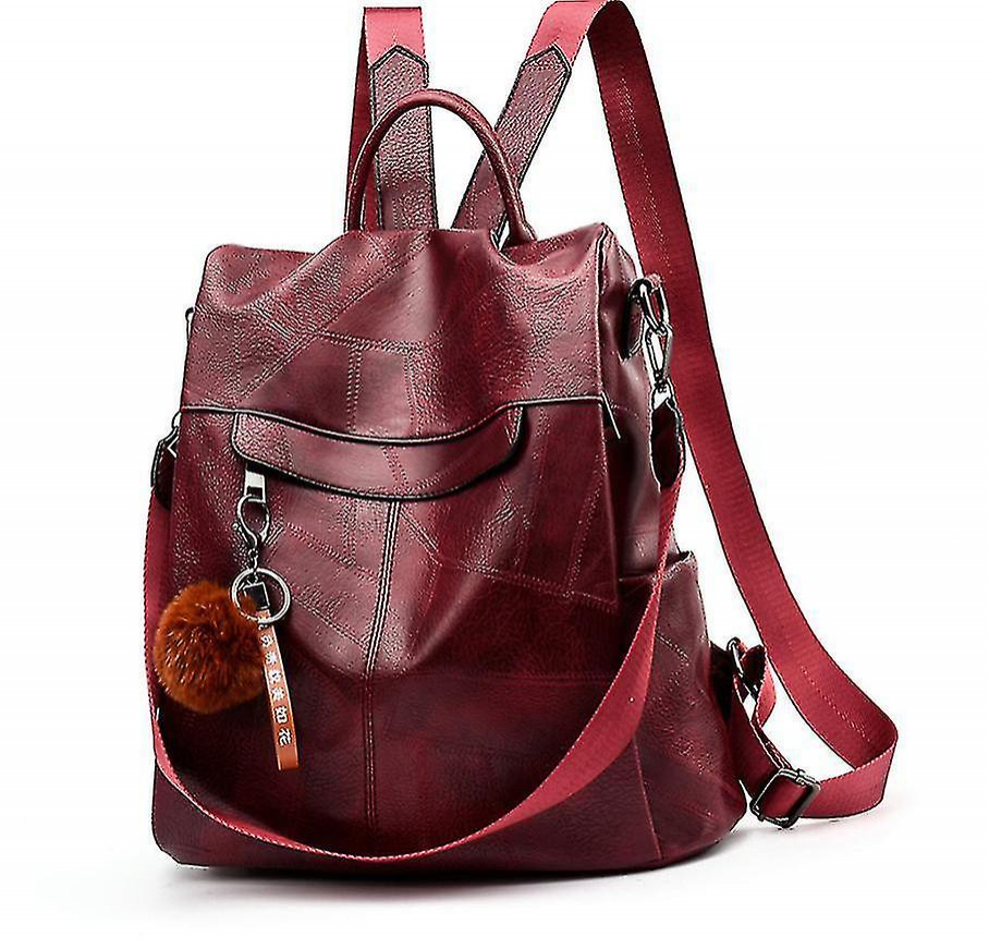 Foto 2 pulgar | Mochila Huoguo Crossbody Para Mujer Jujube Red Fashion Pu - Venta Internacional.