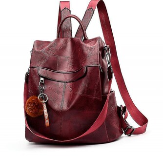 Foto 1 | Mochila Huoguo Crossbody Para Mujer Jujube Red Fashion Pu - Venta Internacional.