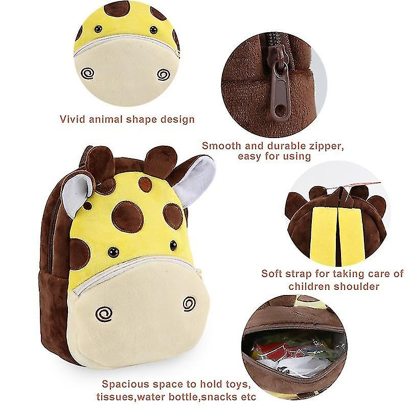 Foto 6 pulgar | Mochila De Felpa Huoguo Con Forma De Dibujos Animados Para Bebés Unisex De 2 A 4 Años - Venta Internacional.