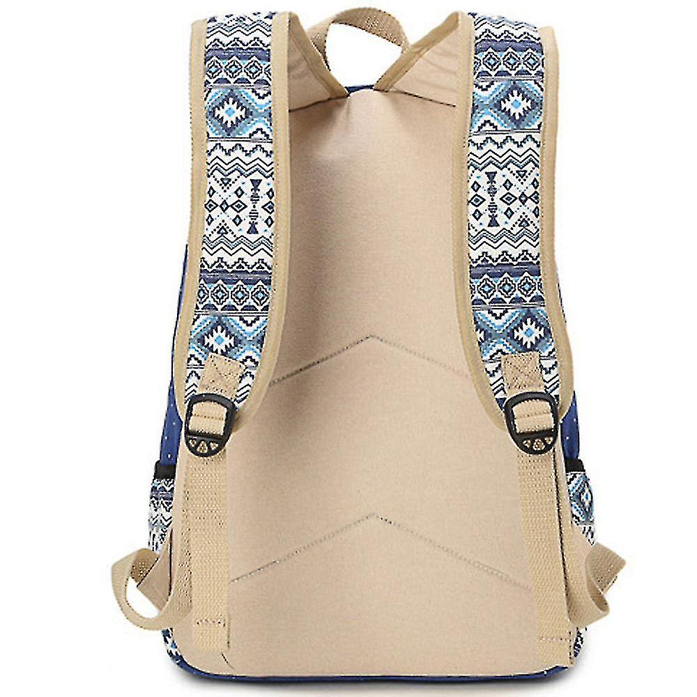 Foto 3 pulgar | Mochila Escolar Huoguo Canvas Impermeable Para Mujer Azul - Venta Internacional.