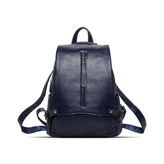 Foto 1 | Mochila Huoguo De Cuero Para Mujer, A La Moda, Azul Real - Venta Internacional.