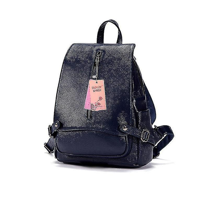 Foto 4 pulgar | Mochila Huoguo De Cuero Para Mujer, A La Moda, Azul Real - Venta Internacional.