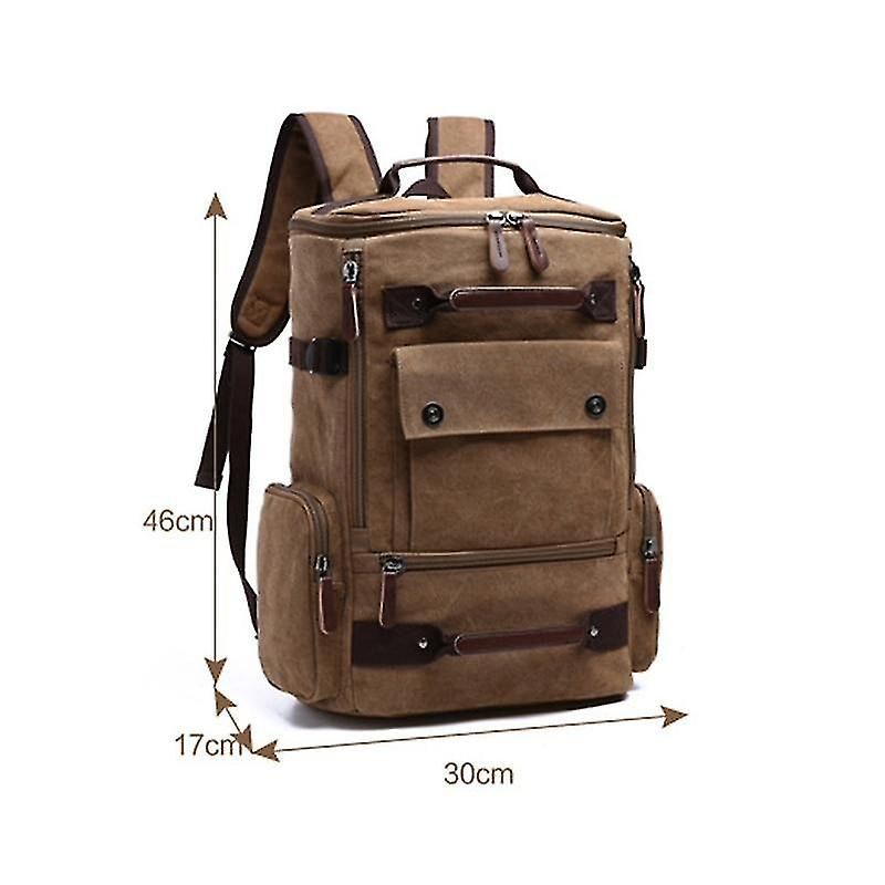 Foto 5 pulgar | Mochila Huoguo Vintage Canvas Travel Para Hombre De 36-55 L De Capacidad - Venta Internacional.