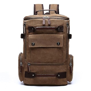 Foto 5 | Mochila Huoguo Vintage Canvas Travel Para Hombre De 36-55 L De Capacidad - Venta Internacional.