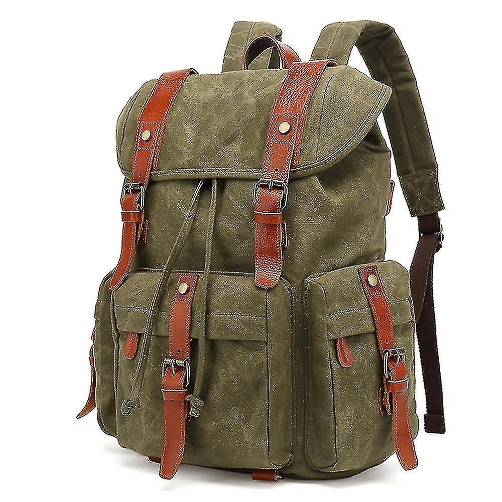 Foto 2 pulgar | Mochila Huoguo Retro De Lona Impermeable Para Hombre Y Mujer - Venta Internacional.