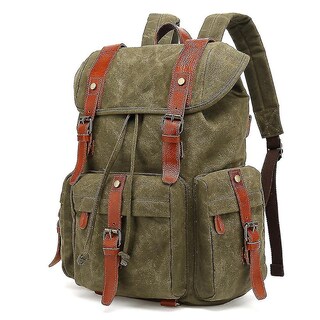Foto 1 | Mochila Huoguo Retro De Lona Impermeable Para Hombre Y Mujer - Venta Internacional.