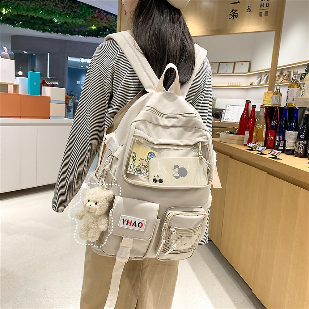 Mochila Sanlin Beans Con Dibujos Animados Para Estudiantes Adolescentes A Prueba De Agua - Venta Internacional.