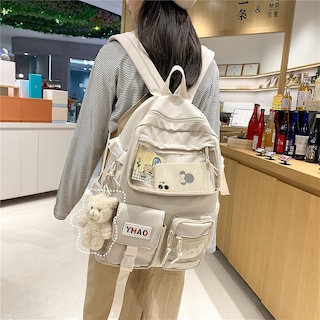 Foto 1 | Mochila Sanlin Beans Con Dibujos Animados Para Estudiantes Adolescentes A Prueba De Agua - Venta Internacional.