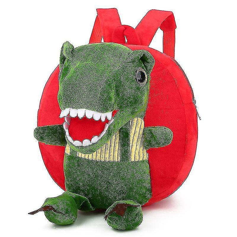 Foto 4 pulgar | Mochila Huoguo Plush Winter Para Niños De 2 A 4 Años, Color Verde Y Rojo - Venta Internacional.