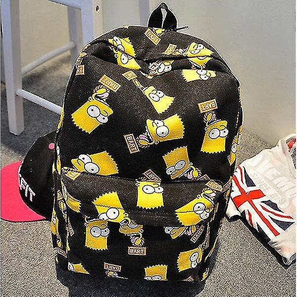 Foto 2 pulgar | Mochila Huoguo - Lienzo Con Estampado De Dibujos Animados Con Dibujos Animados De Los Simpson - Venta Internacional.