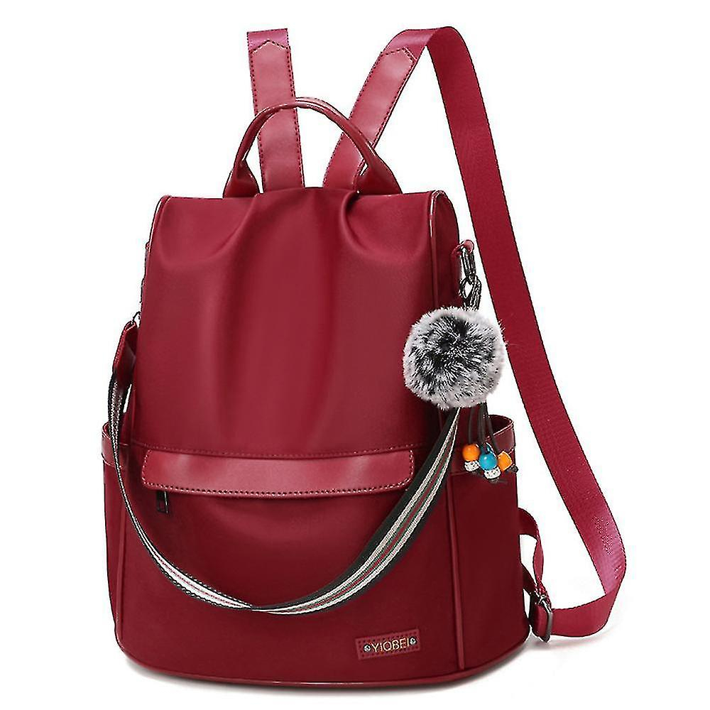 Foto 2 pulgar | Mochila Huoguo Para Mujer, Casual, De Lona, De Viaje, Pequeña, Color Rojo - Venta Internacional.