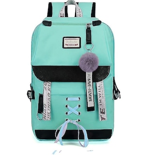 Foto 2 | Mochila Huoguo Canvas School Para Niñas Adolescentes 47x30x16 Cm - Venta Internacional.
