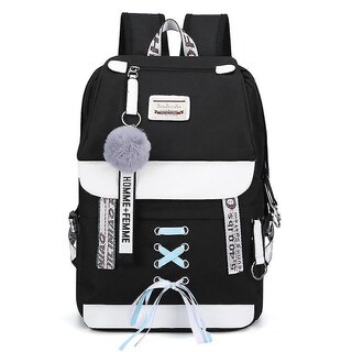 Foto 5 | Mochila Huoguo Canvas School Para Niñas Adolescentes 47x30x16 Cm - Venta Internacional.
