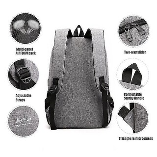 Foto 3 | Mochila Huoguo Para Portátil De Viaje Y Negocios Con Puerto De Carga Usb - Venta Internacional.