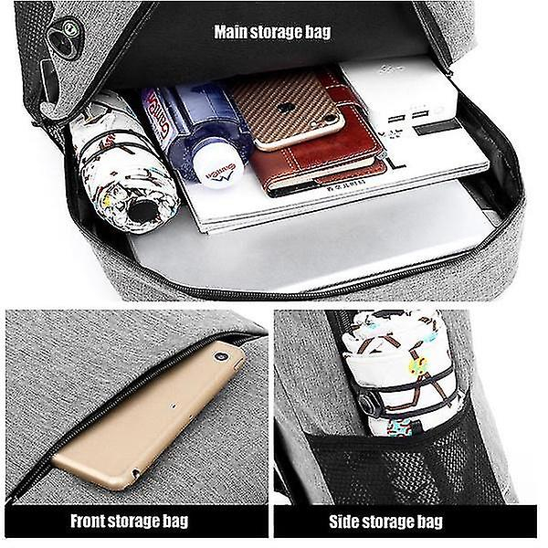 Foto 5 pulgar | Mochila Huoguo Para Portátil De Viaje Y Negocios Con Puerto De Carga Usb - Venta Internacional.