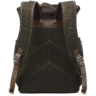Foto 2 | Mochila Huoguo Retro De Lona Impermeable Para Hombre, Color Verde Militar - Venta Internacional.